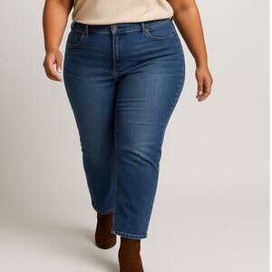 AVAOLOGY Pants Plus Size 24W Jeans Mid Wash Stretch Denim Pre-loved Great Cond.